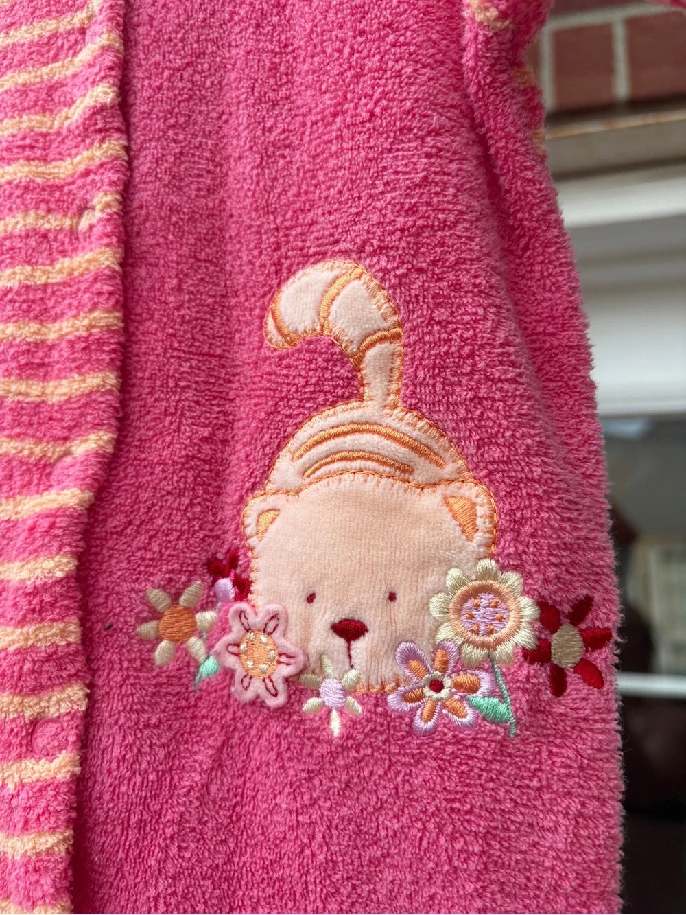 Vintage 90s Carter's Pink Striped & Solid Footed One-Piece Sleeper